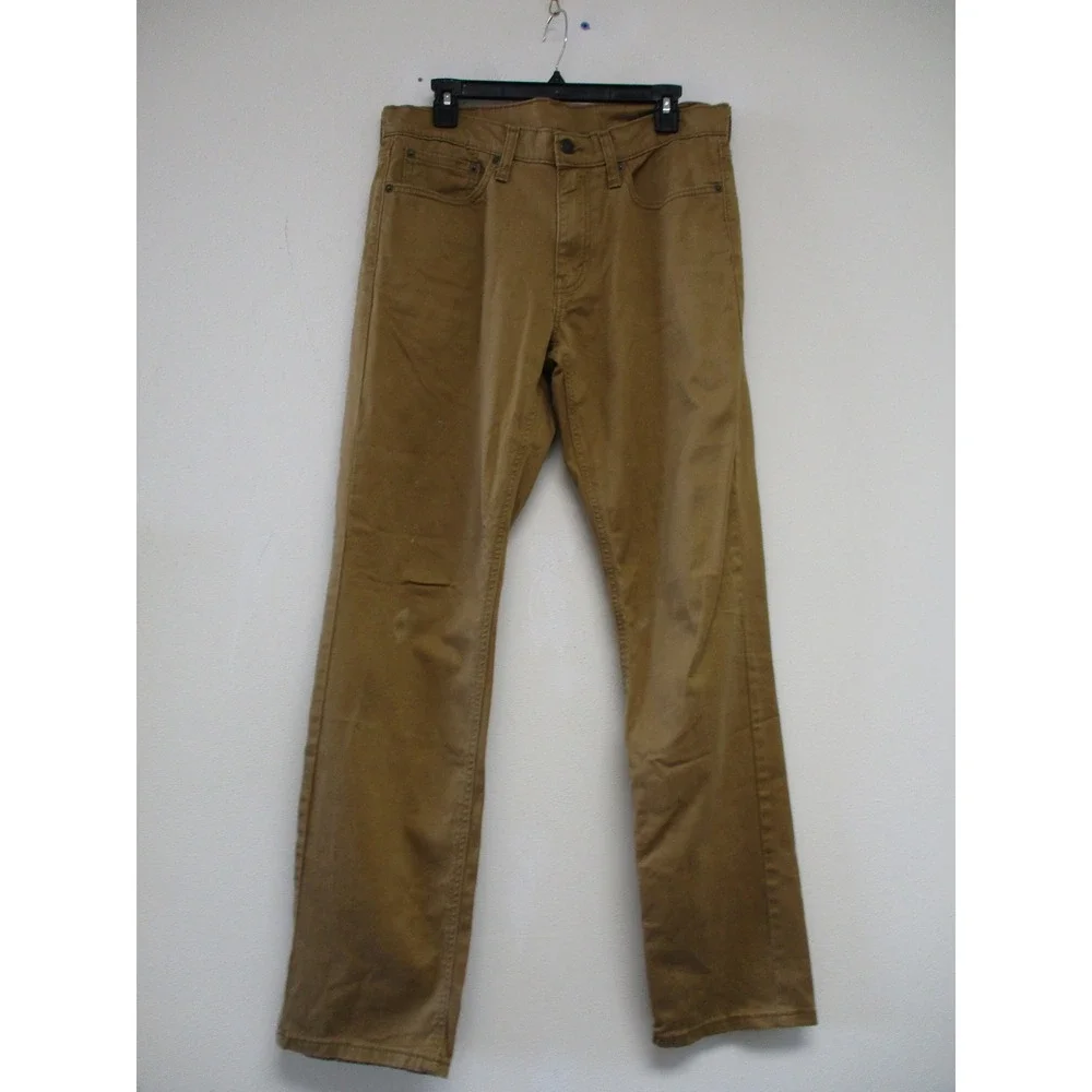 Levi's 541 Athletic Taper Pants Mens 32x34 Tan Khaki Stretch Utility Workwear